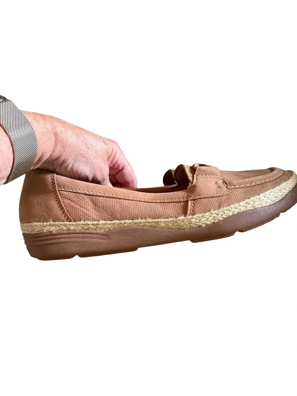 Clarks NIB Elaina Milly Tan Nubuck Loafers size 8.5